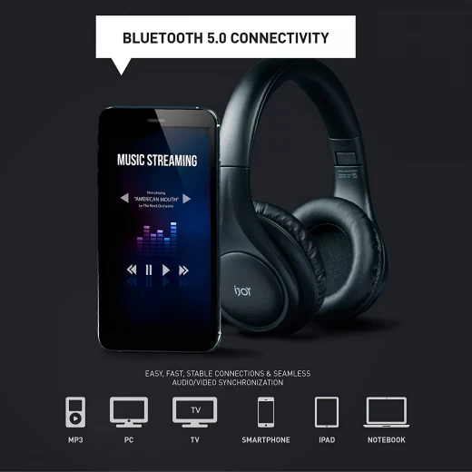 iJoy ISO Bluetooth 5.0 Wireless Over Ear Foldable Stereo Headphones - Pagetechno - Image 10