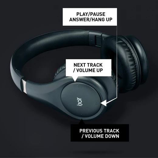 iJoy ISO Bluetooth 5.0 Wireless Over Ear Foldable Stereo Headphones - Pagetechno - Image 6
