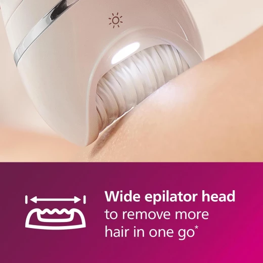 جهاز إزالة الشعر اللاسلكي من فيليبس، سلسلة 8000، للاستخدام الجاف والرطب، للساقين والجسم - فيليبس - Image 6