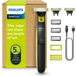 Philips OneBlade 360 Hybrid Face + Body, Electric Shaver, Beard Trimmer and Body Groomer