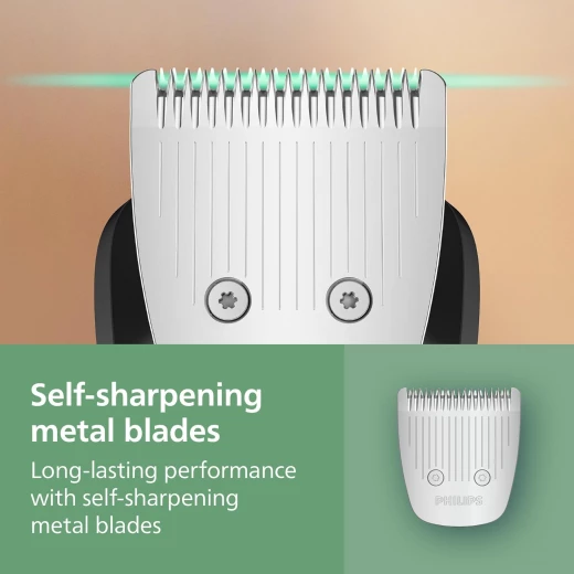ماكينة فيليبس متعددة الاستخدامات 7000، ماكينة تشذيب وقص الشعر متعددة القطع (17 قطعة) للوجه والرأس والجسم، بشفرات معدنية كاملة ذاتية الشحذ. - فيليبس - Image 6