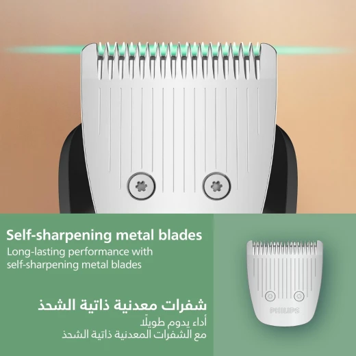 ماكينة تشذيب الشعر والوجه والجسم متعددة الاستخدامات من فيليبس 20 في 1 | شفرة واحدة، مشط دقيق ممتاز، وماكينة قص شعر عريضة - فيليبس - Image 9