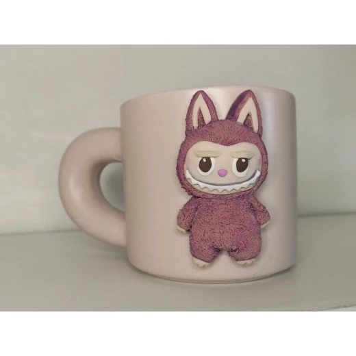 Labubu Handmade Polymer Clay Mug, 270ml Cute Character Coffee Cup, Unique Gift for Kids & Collectors, Hand Wash Only Labubu Handmade Polymer Clay Mug, 270ml Cute Character Coffee Cup, Unique Gift for Kids & Collectors, Hand Wash Only