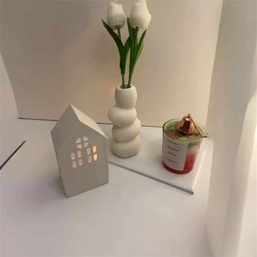 Niveole l Matcha Strawberry Layered Cup Soy Candle – 100% Handmade Scented Soy Wax Candle, Designed with Matcha and Strawberry Layers and Glossy Snow-Style Gel Wax, Luxury Home Décor and Perfect Gift for - Niveole - Image 5