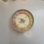 Niveole Decorative Soy Wax Candle Tray – 100% Natural Scented Soy Candle with Floral Decoration, “Wishing You Well Every Year” Gift Design, Perfect Occasion Gift and Elegant Home Décor - Niveole