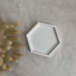 Niveole Classic Octagon Decorative Gypsum Coaster – 100% Handmade, Cup and Candle Base for Modern Coffee Table Décor, Elegant Home Gift