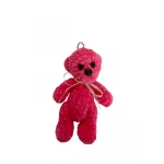 Velvet thread toy, teddy bear, pink color, length 16 cm, width 9  - Fatomte