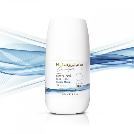 Nature Zone Vanilla Moon Smell Natural Deodorant Roll-On With Vitamins E,C | Natural Ingredients, Free Aluminum, Alcohol, Plastic, Cruelty, Vegan, Paraben | Long-lasting Odor Protection For Women & Men & Kids - nature zone - Image 3