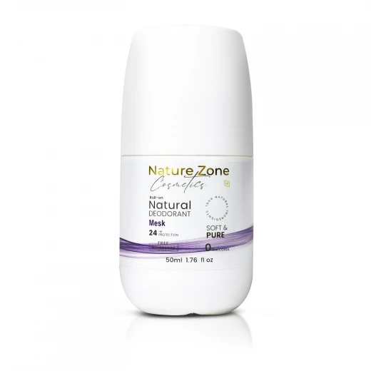 Nature Zone Musk Smell Natural Deodorant Roll-On With Vitamins E,C | Natural Ingredients, Free Aluminum, Alcohol, Plastic, Cruelty, Vegan, Paraben | Long-lasting Odor Protection For Women & Men & Kids