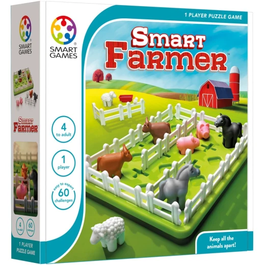 SmartGames Smart Farmer Board Game a Fun STEM Focused Cognitive Skill Building Brain Game and Puzzle Game with 60 challenges for Ages 4 and Up - SmartGames - Image 3