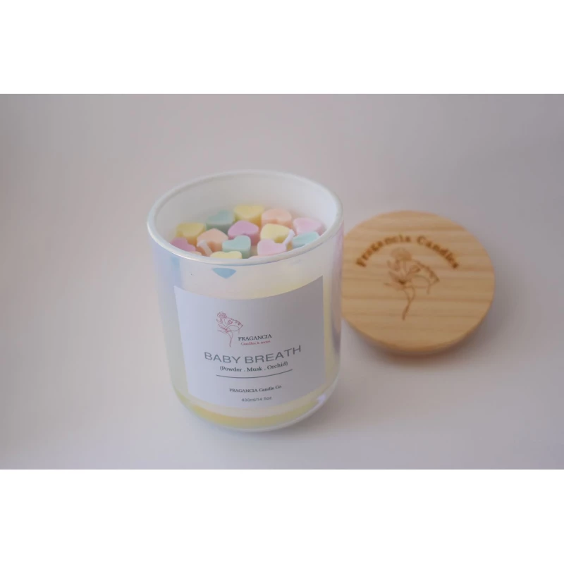 Fragancia, BABY BREATH Candle, XL size , 430 ml - Fragancia