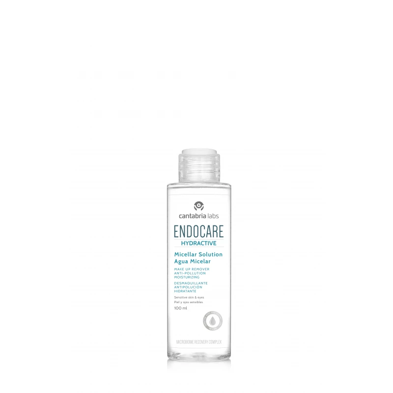 Endocare Hydractive Micellar Solution 100ml Gentle Hydrating Facial Cleanser Makeup Remover for All Skin Types Suitable for Sensitive Eyes Hypoallergenic - Endocare