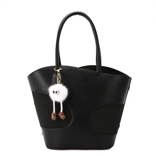 Delena Leather Bucket bag, Black