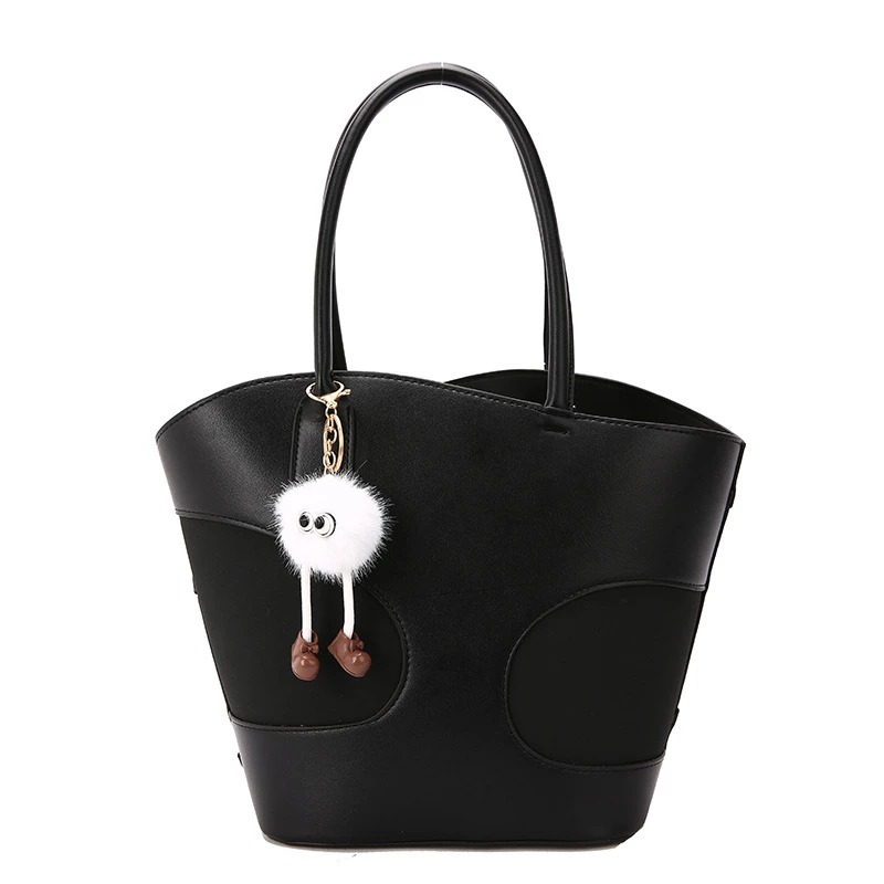 Delena Leather Bucket bag, Black - Delena