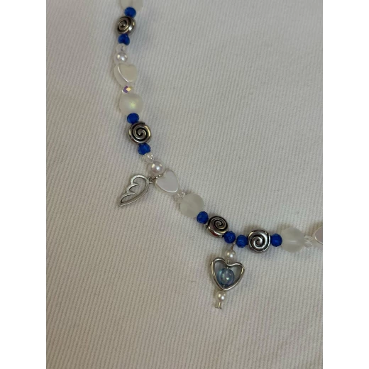 Blue themed handmade necklace - Angel - Image 2