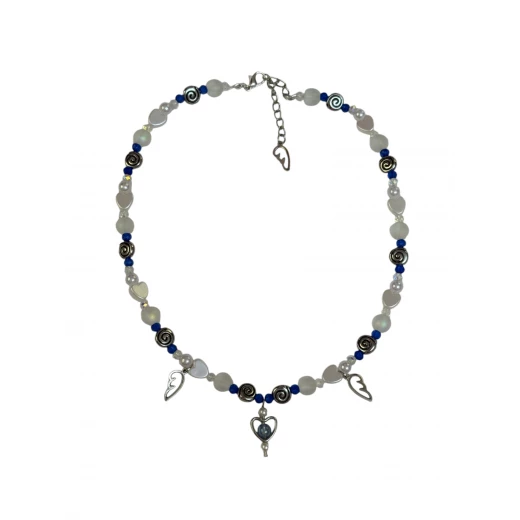 Blue themed handmade necklace - Angel - Image 3