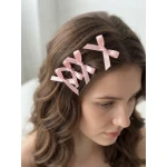 ​Chic Pink Bow Hair Clips Set – 5 Pieces