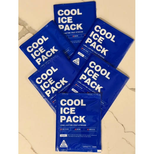 Cool Ice Pack 60 Pack 200ml Reusable Cold Gel Freezer Packs for Lunch Boxes Food Drinks Medical Storage Long Lasting Cooling - Al Fahed - Image 2