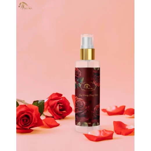 عطر الجسم المخملي من المهرة 200 مل للنساء: عطر الورد والحلويات طويل الأمد - المهرة - Image 2