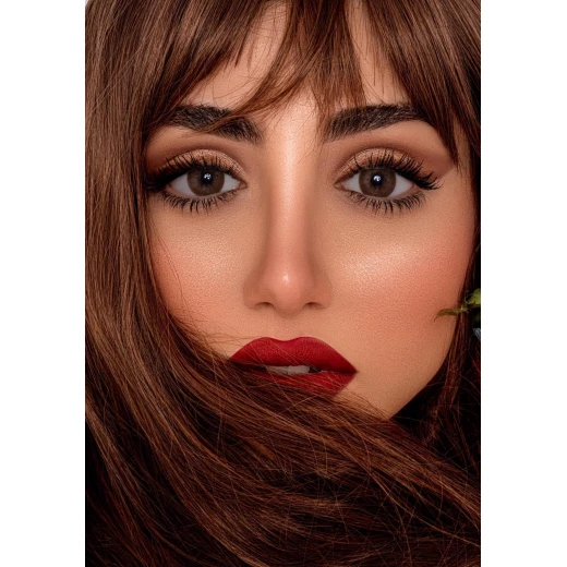 عدسات لاصقة لون بني مدموج مع عسلي من اسراء طنطاوي - اسراء طنطاوي - Image 2
