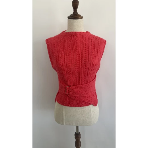 Fuchsia Elegance Belted Vest Fuchsia Elegance Belted Vest