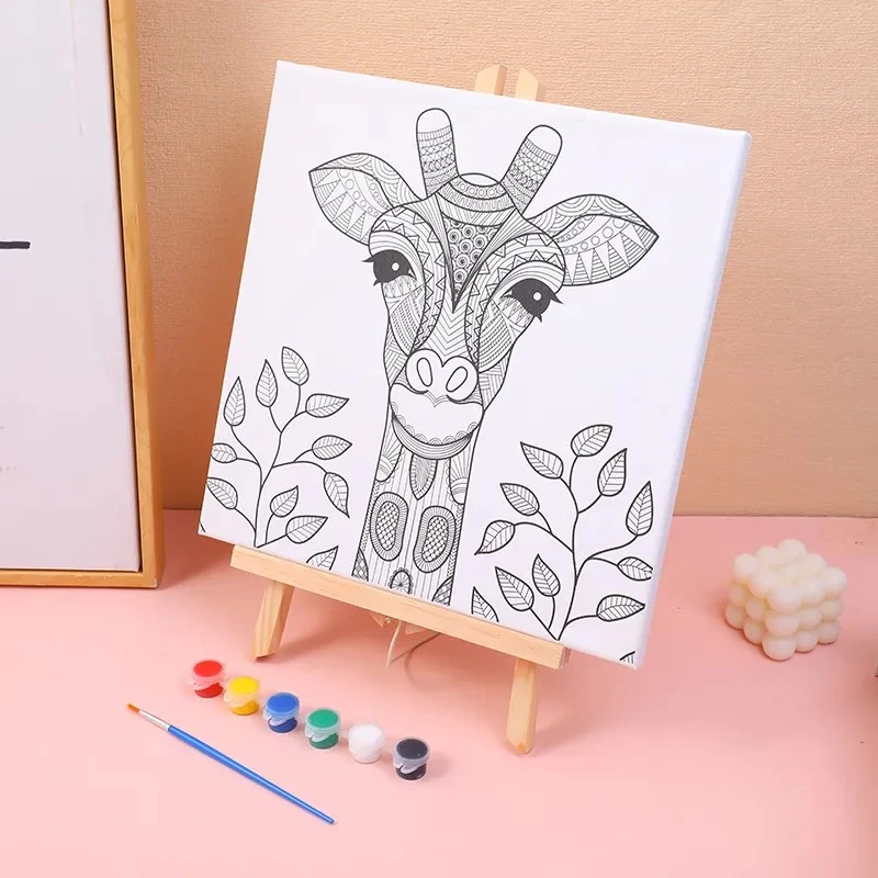 مجموعة الرسم اليدوية - زرافة  30*30 من يويوسو - يويوسو