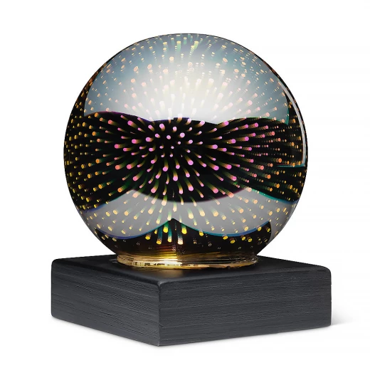 Red5 Fibre ball LED sensory night lamp black Total height 15cm x 12cm diameter - Red5 - Image 2