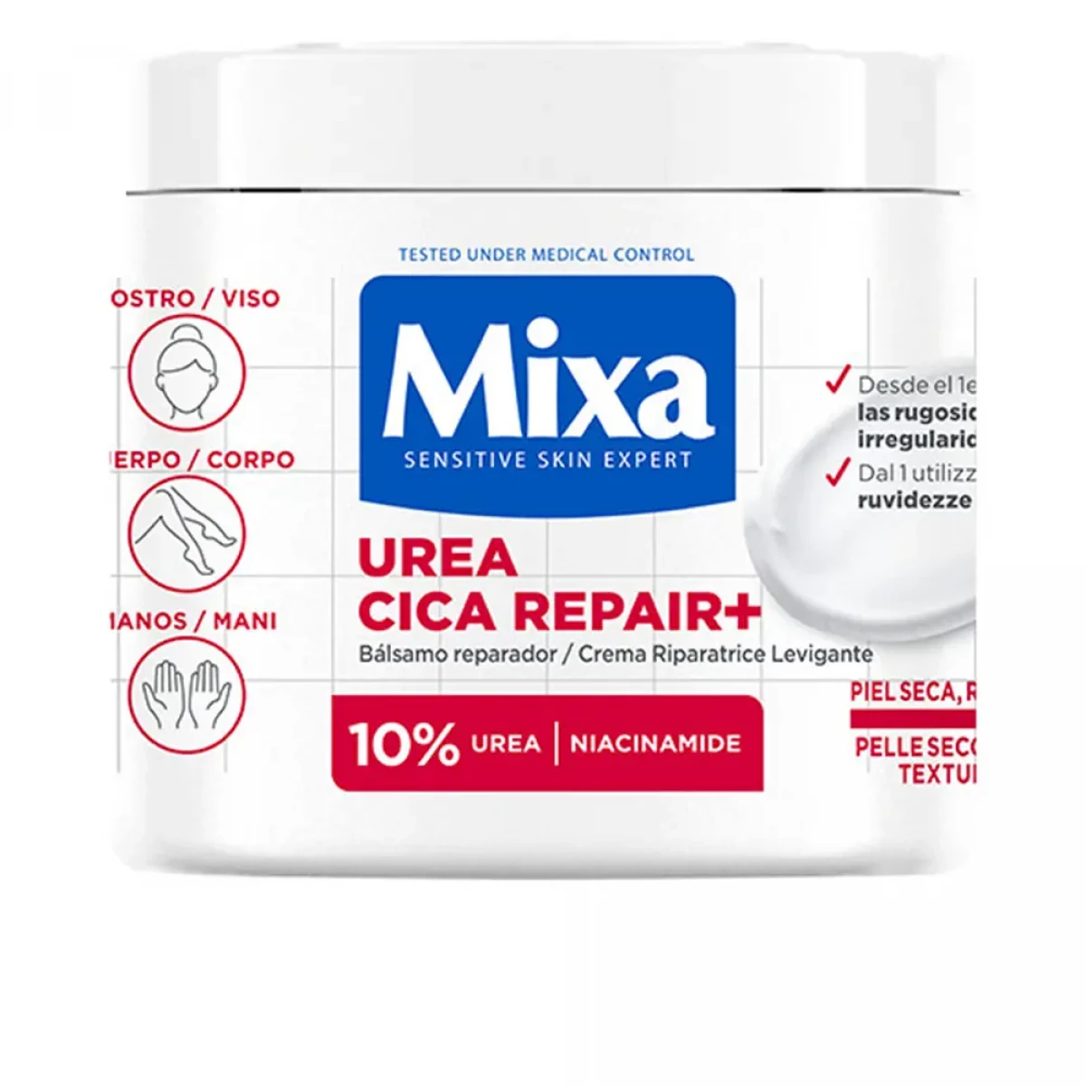بلسم Mixa Urea Cica Repair+ لإصلاح وترطيب البشرة - 400 مل
