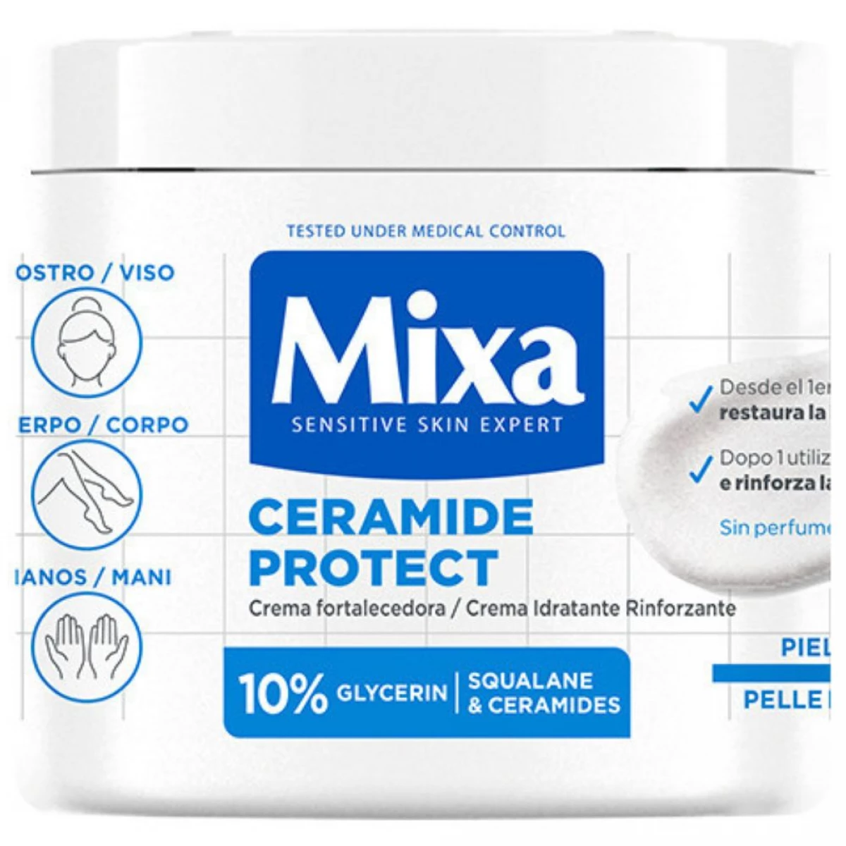 كريم Mixa Ceramide Protect للبشرة شديدة الجفاف - 400 مل