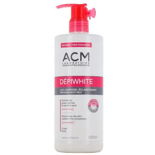 ACM Laboratoire Dépiwhite Whitening Body Milk 500ml – Brightening & Moisturizing Formula for Smooth, Radiant, Even-Toned Skin ACM Laboratoire Dépiwhite Whitening Body Milk 500ml – Brightening & Moisturizing Formula for Smooth, Radiant, Even-Toned Skin