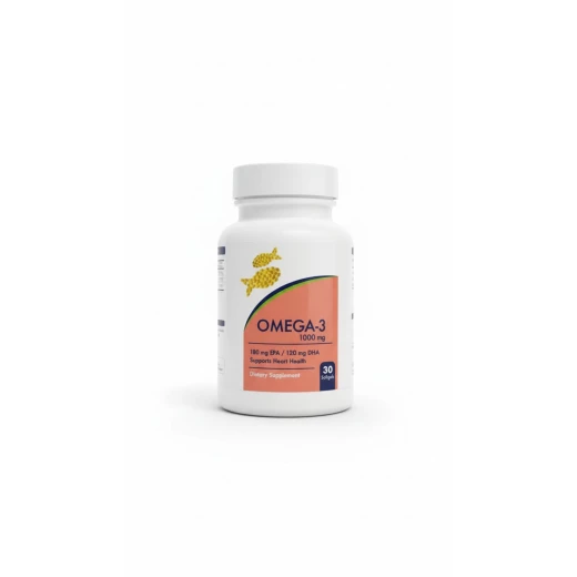 Omega-3 1000mg, 30 Softgel Capsules | Supports Heart & Brain Health with EPA & DHA Omega-3 1000mg, 30 Softgel Capsules | Supports Heart & Brain Health with EPA & DHA