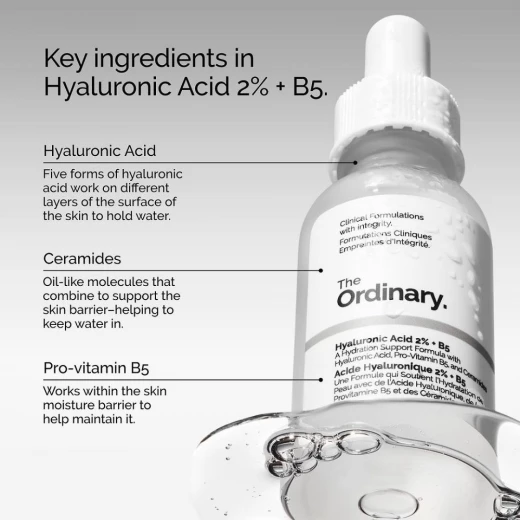  OriginalThe Ordinary Hyaluronic Acid 2% • B5 A Hydration Support Formula with Hyaluronic Acid Pro-Vitamin B5, and Ceramides - The Ordinary - Image 2