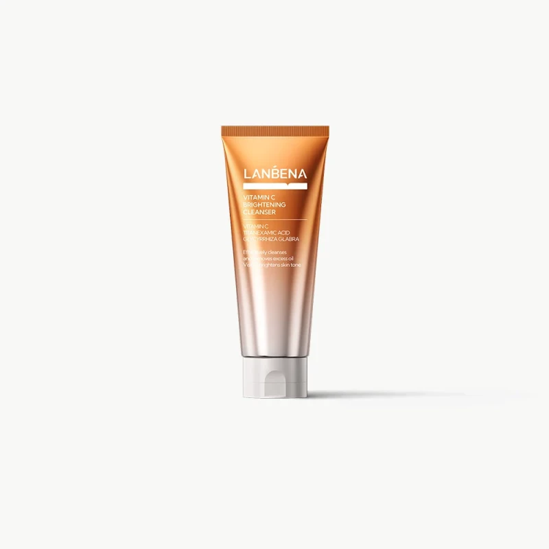 LANBENA Vitamin C Brightening Cleanser Face Wash Deep Cleansing Facial Cleanser Helps Brighten Skin Tone Remove Dirt Excess Oil and Impurities Supports Radiant Smooth and Fresh Looking Skin - LANBENA