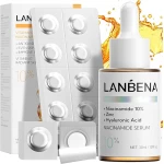 lanbena vitamin c 30 capsule , niacinamide30 ml  set - LANBENA