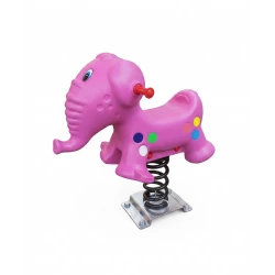 Kids Outdoor Elephant Spring Rider - High-Density Plastic Rocker for Playgrounds