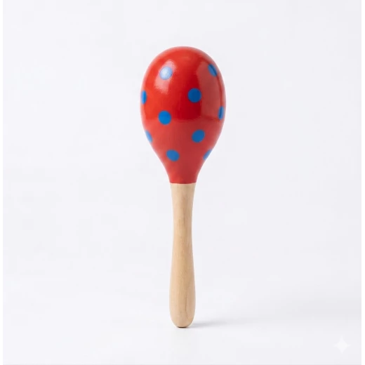 Kids Wooden Maracas Musical Toy - Educational Percussion Shaker for Toddlers - Sadara Amman - Image 2