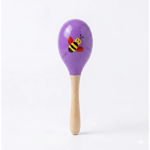 Kids Wooden Maracas Musical Toy - Educational Percussion Shaker for Toddlers - Sadara Amman - Image 2