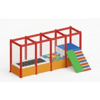 3-in-1 Indoor Kids Play Complex (Trampoline, Ball Pit, and Slide)