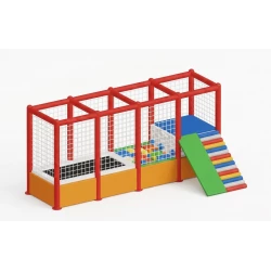 3-in-1 Indoor Kids Play Complex (Trampoline, Ball Pit, and Slide)