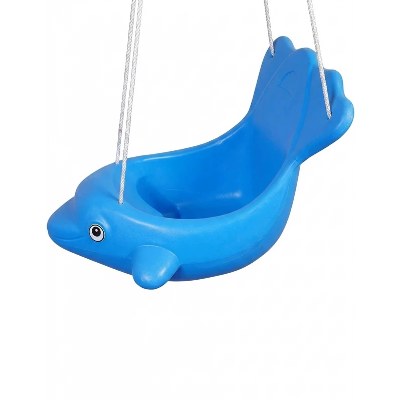 Dolphin Baby Swing Seat - Secure Outdoor Toddler Bucket Swing. - crowna