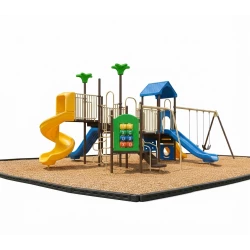 Ultimate Outdoor Playground System - Spiral Slides, Swings & Tic-Tac-Toe Panel for Parks