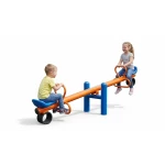 Heavy-Duty Metal Playground Seesaw - Outdoor Teeter-Totter with Safety Seats - crowna