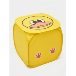 Foldable Fabric Toy Storage Bin - Pop-up Cartoon Organizer for Kids' Toys & Laundry.