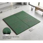 Heavy-Duty Interlocking Rubber Floor Tiles | 50x50x2.5 cm (1 sq m Pack) - crowna