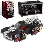 Back to Future "Shadow Sprinter" 2-in-1 Time Machine Flying Muscle Car Building Block Set (582 Pcs) with Container Display Garage Case | Sci-Fi Cyberpunk Vehicle DIY Model Kit - My Dolly