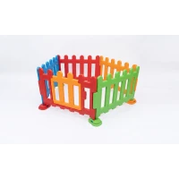 Children's 5-Panel Modular Picket Fence Playpen with Safety Gate (150 x 140 x 65 cm) – Multi-Color Toddler Activity Play Yard & Safety Enclosure for Daycares, Playrooms, and Gardens.