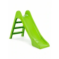 Vibrant Lime Green Plastic Kids Freestanding Garden & Indoor Slide (124 × 40 × 75 cm)
