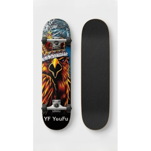 Kids Professional Skateboard (Dimensions: 79x20 cm) - Eagle Graphic Kids Professional Skateboard (Dimensions: 79x20 cm) - Eagle Graphic