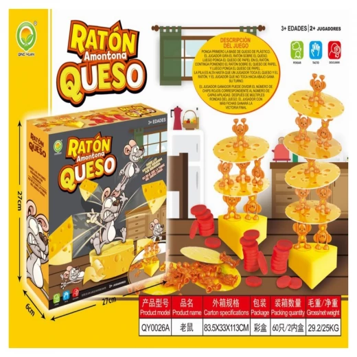 Pinning dishes on mice game 27 x 6 x 27 cm, Yellow - My Dolly - Image 2