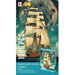 بازل سفينة شراعية تحت النجوم (Sailboat Under The Stars) - 1000 قطعة - مقاس 700x500 مم - هواية للكبار والمراهقين 14+ - ماي دولي